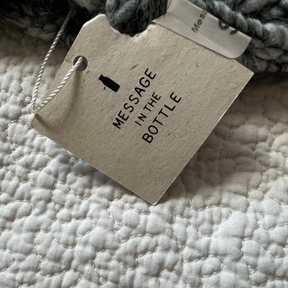 Message In A Bottle | Wool Blend Knit Romper Shorts with Pom Pom NWT
